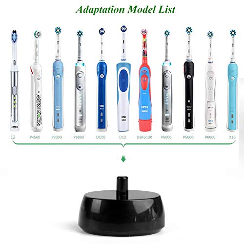 Litthing Cargador de Cepillo de Dientes Eléctrico con Soporte para Cepillo de Dientes Oral-B Conexión de Puerto USB Universal (Negro)