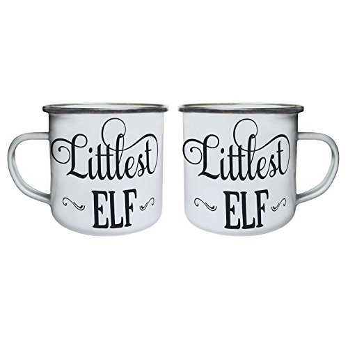 Littlest Elf Retro, lata, taza del esmalte 10oz/280ml u135e
