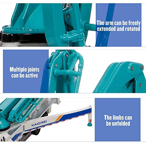 LIUCHANG Regalo de cumpleaños de Navidad Decoración de Escritorio uno y Cincuenta y Cinco de aleación Modelo de Coche Camión Bomba de Hormigón Metal for Juguetes for niños (Color: Azul) liuchang20