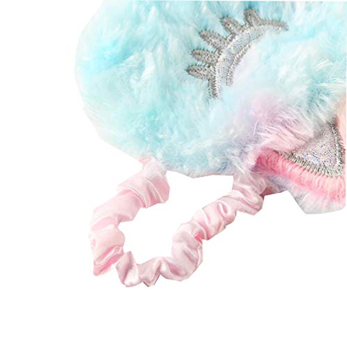 Liuer 4PCS Antifaz para Dormir Máscara para Dormir Unicornio Animal Máscara Ajustable Linda Ojos Antifaz para Viajar Siesta Niños Niña Mujer