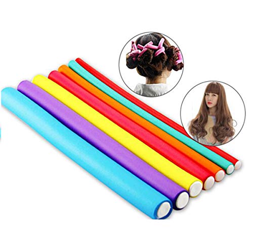 Liuer 62PCS Rulos Flexibles para Rizar y Pinza de Pelo de Dientes de Pato de Plástico Pelo Sin Calor Suaves Bigudies Pelo Rulos para el Pelo para Mujeres Hombres y Niños