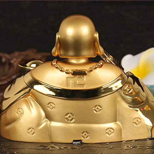 Liutao Escultura de Buda Estatua Decoración de aleación de Zinc de Oro Maitreya Buda de Risa de Perfume de Coches Decoración Muebles for el hogar