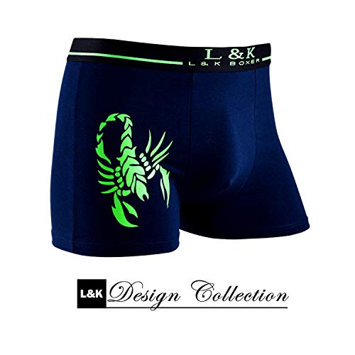 L&K Bóxer de Algodón para Hombre 1102, Pack de 10 3XL