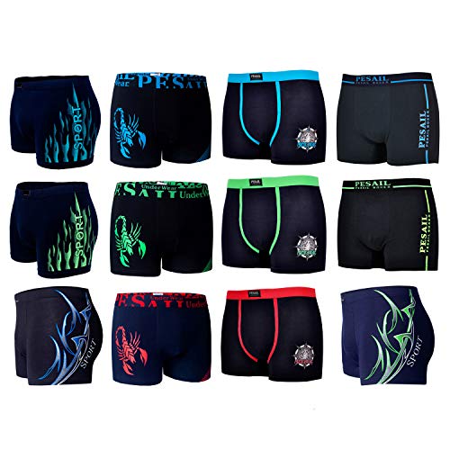 L&K Bóxer de Algodón para Hombre 1102, Pack de 10 3XL