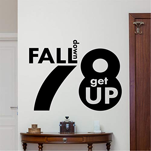 Lkfqjd Fall Down 7 Get Up 8 Quote Vinilos Decorativos Vinilo Decorativo Motivo Mural Size43 * 51Cm