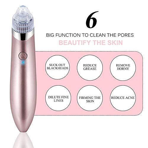 LKJCZ Espinilla eléctrico multifunción poro Facial Limpiador medidor Mejorar la Piel de los poros a Puntos Negros medidor de acné hogar Limpiador de poros,White