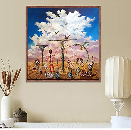 LKJHGU Sin Marco Moda Abstracto Creativo Personaje de Dibujos Animados Paraguas hogar decoración de la habitación de los niños Pintura de la Lona Arte Mural impresión de la Lona