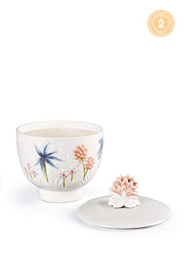 LLADRÓ Vela Paraíso. Mediana. Aroma Jardines De Valencia. Vela de Porcelana.