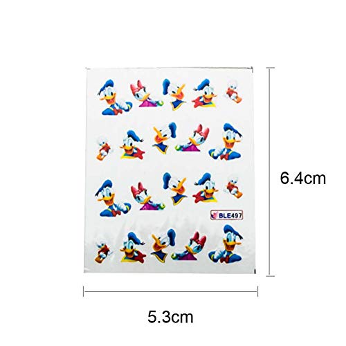 LLMTF 11PCS Nail Stickers Set Cartoon Princess Mickey Nail Art Pegatinas de Transferencia de Agua Marca de Agua DIY Nail Decals SuppliesEtiqueta de uñas