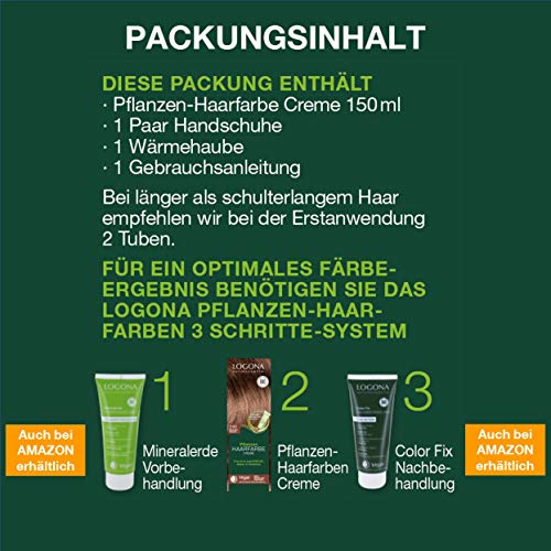 Logona 03006 coloración del cabello 240 Marrón 150 ml (nougat brown, Pelo rubio, Brillo, Mujeres)