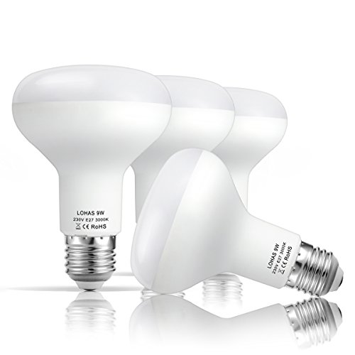 LOHAS® 5W E27 Bombillas, 400lm, 3000K Blanco Cálido, Equivalente a 40W Lámpara Incandescente, 400lm, 360 ° ángulo de haz, Ultra Brillante LED Bombillas, Paquete de 4 Unidades