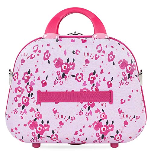 Lois - Neceser Rígido para Niña de ABS Texturizado y Estampado Grande de Viaje, Maleta de Aseo. Cierre Cremallera. Doble Asa. Espejo Interior. Bandolera 131835, Color Fucsia