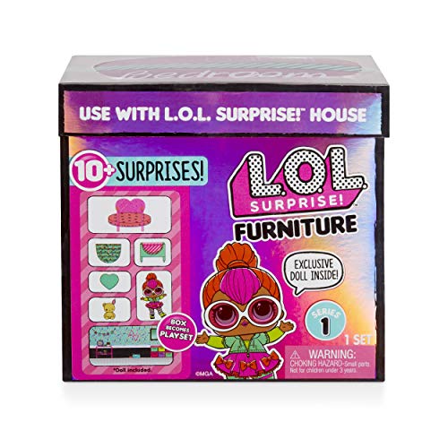 L.O.L Surprise! 561743E7C Surprise Spaces Pack con dormitorio y neón Q.T, Multi , color/modelo surtido