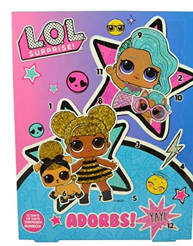 LOL Surprise Calendario de Adviento 12 días de Glamour - Maquillaje, Bomba de baño, Esmalte de uñas para niños