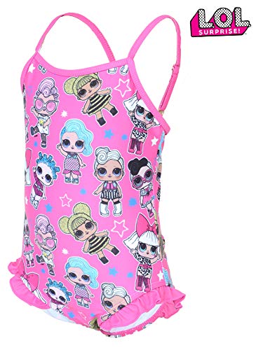 L.O.L. Surprise ! Traje De Baño Oficial para Chicas De Las Muñecas Muñecas Merbaby, Splash Queen, Diva,Queen Bee,Dollface, Cosmic Queen,Grunge Grrrl Y Funky Q.t. (9/10 años, All Over Print)