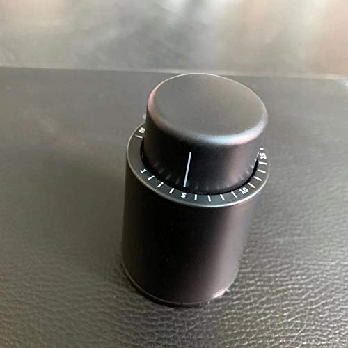 loonBonnie Tipo de Prensa Tapón de Botella evacuado al vacío de Vino Tinto Integrado Tapón de Vino de conservación de Vino Tinto con Escala de Tiempo (Negro)