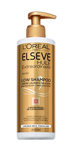 L'Oréal Paris Elsève Low Shampoo Crème Lavante Nutritive pour Cheveux Secs 400 ml