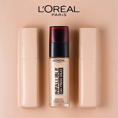 L'Oreal Paris Make-up Designer Infalible 24H Fresh Wear Base de Maquillaje de Larga Duración - Tono 250 Sable Eclat, 30 ml