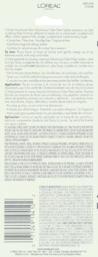 L'Oreal Paris Voluminous False Fiber Lashes Mascara, 270 Blackest Black, 0.34 Fluid Ounce by Voluminous