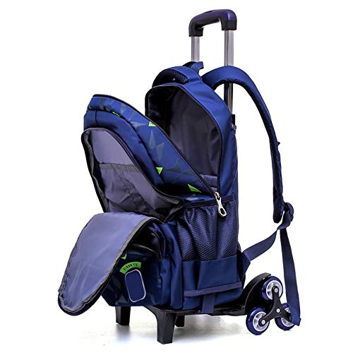 Los estudiantes de la carretilla bolsas Escuela de bolsa, a prueba de agua Escuela de balanceo de la carretilla del morral en las ruedas seguir adelante SchoolStudents equipaje primarias ( Color : C )