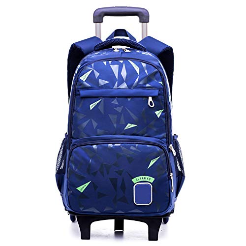 Los estudiantes de la carretilla bolsas Escuela de bolsa, a prueba de agua Escuela de balanceo de la carretilla del morral en las ruedas seguir adelante SchoolStudents equipaje primarias ( Color : C )
