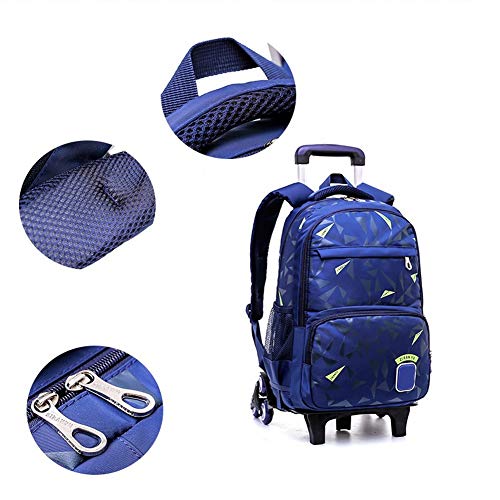 Los estudiantes de la carretilla bolsas Escuela de bolsa, a prueba de agua Escuela de balanceo de la carretilla del morral en las ruedas seguir adelante SchoolStudents equipaje primarias ( Color : C )