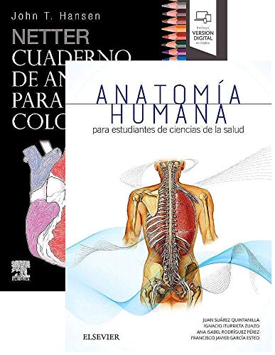 LOTE HANSEN - SUAREZ QUINTANILLA. Netter. Cuaderno de anatomía para colorear + Anatomía para estudiantes de ciencias de la salud