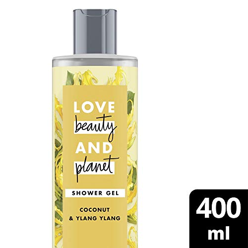 Love Beauty And Planet Tropical Hydration Gel de ducha para piel seca, aceite de coco y ylang Ylang flor sin parabenos, 1 unidad (400 ml)