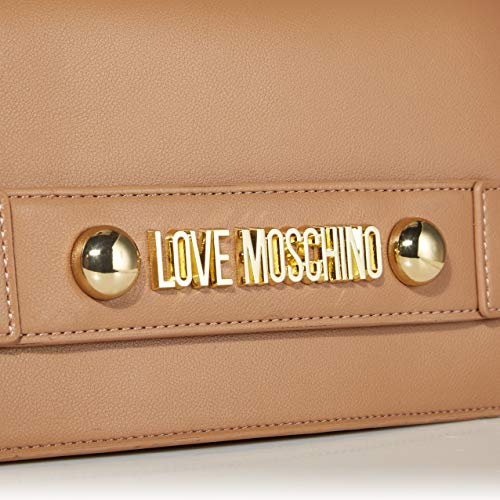 Love Moschino - Borsa Small Grain Pu, Carteras de mano Mujer, Beige (Cammello), 14x26x3 cm (W x H L)