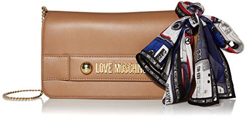 Love Moschino - Borsa Small Grain Pu, Carteras de mano Mujer, Beige (Cammello), 14x26x3 cm (W x H L)