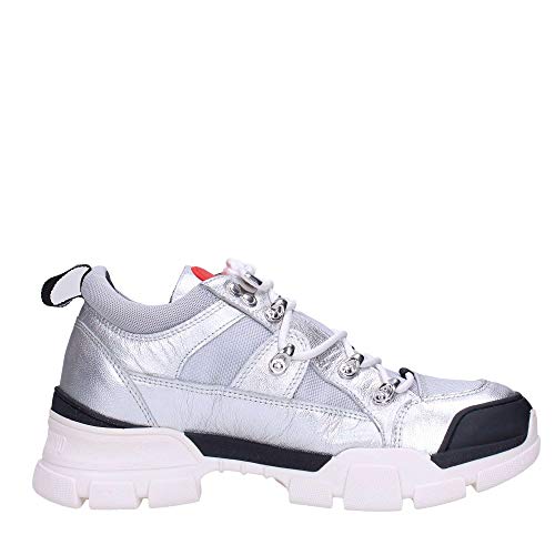 Love Moschino - Zapatillas para mujer, color plateado Plateado Size: 41 EU