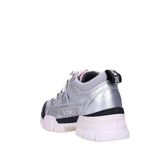 Love Moschino - Zapatillas para mujer, color plateado Plateado Size: 41 EU