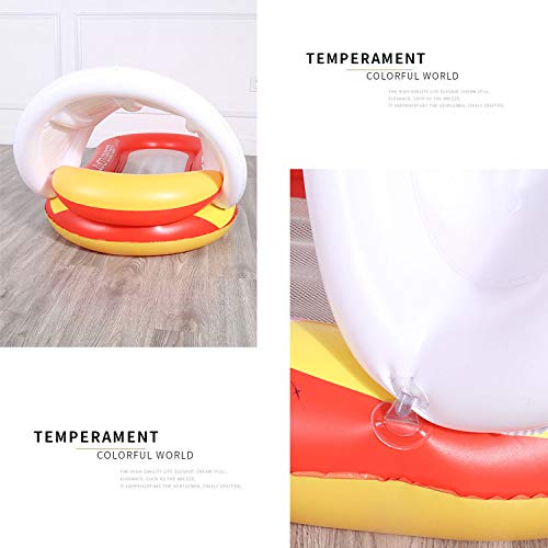 Lovebay inflables para colchoneta Piscina Tumbona Flotante para Adultos & niños 130 x 73 cm (Amarillo) (Rojo)