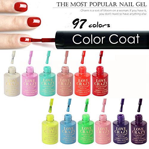 LoveCrazy 4pcs Kit De Colores 45-48 Esmaltes en Gel Manicura Francesa Uñas de Gel Esmalte Semipermanente Color Gel UV LED Manicura Arte