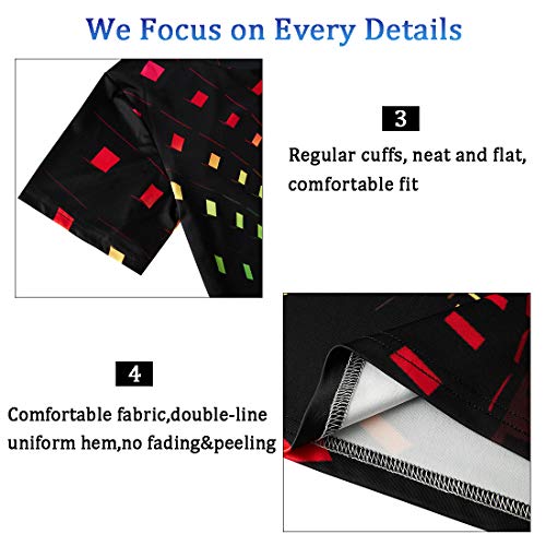 Loveternal 3D T-Shirt Patrón Impresa Remolinos Manga Corta Swirl Tops Camisetas para Hombres de Las Mujeres L