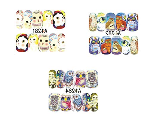 LOVEYORL 50 Hojas de Arte de Uñas Mixtas Etiqueta Engomada de la Transferencia de Agua del Arte del Clavo Calcomanías de Manicura para las Mujeres Favores del Partido Diy Uñas Consejos Calcomanías