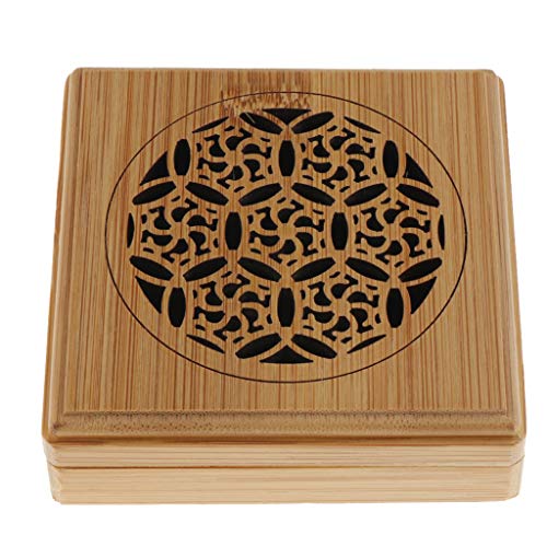 LOVIVER Quemador De Bobina De Incienso De Bambú Incensario Estufa De Fragancia - Rueda