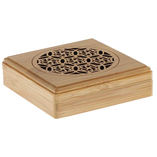 LOVIVER Quemador De Bobina De Incienso De Bambú Incensario Estufa De Fragancia - Rueda