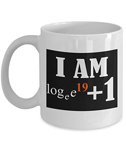 Lplpol - Taza con fórmula matemática, 325 ml, 20 años, ideal para niñas, niños, mujeres, ella, chicos, hermanas, adolescentes para cumpleaños