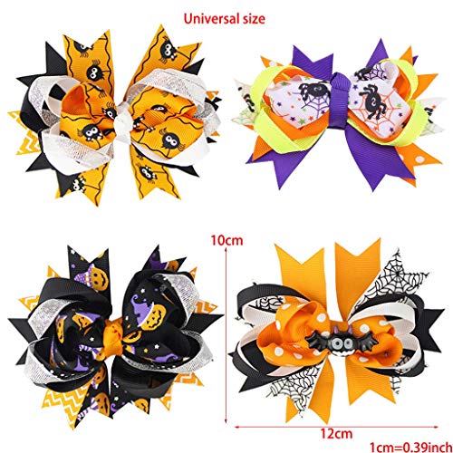 LQH 3" de Halloween Pequeño Glitter Arcos del Pelo for Las Pinzas de Pelo de la Historieta Divertida del Barrette