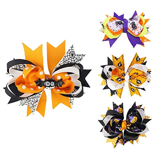 LQH 3" de Halloween Pequeño Glitter Arcos del Pelo for Las Pinzas de Pelo de la Historieta Divertida del Barrette