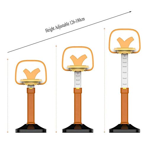 LQH Aro de Baloncesto Ajustable en Altura 126-180Cm con la Bola y la Bomba de Baloncesto Cubierta Niños Soporte favorecidos profundamente por los niños