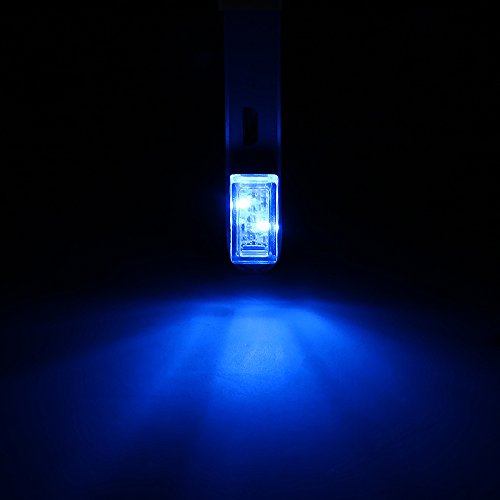 Luces LED decorativas de ambiente para interior de coche con puerto USB (Blue)
