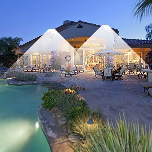 Luces Solares【1200lm 5200mAh Potente Versión 2 Piezas】100 LED Luz Solar Exterior 3 Modos Foco Solar con Sensor de Movimiento 120° Lámparas Solares Para Jardin , Garaje, Pared - Blanco Frío 6000K