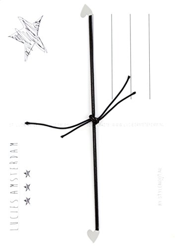 Lucie's - Tarjeta de regalo original con amuleto dorado, hecha a mano en Amsterdam, 1 postal, color alcohol