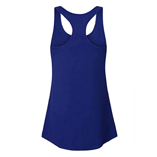 Luckycat Mujer Camiseta Elegante Casual Playa Sin Manga Camisola Escote Tirantes Espalda Descubierta Cuello V Top Shirt Mujer Camisetas Sin Mangas Chaleco Tirantes Backless con Cuello V En Verano