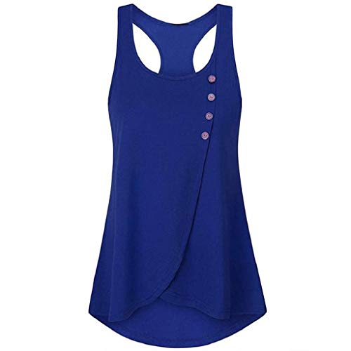 Luckycat Mujer Camiseta Elegante Casual Playa Sin Manga Camisola Escote Tirantes Espalda Descubierta Cuello V Top Shirt Mujer Camisetas Sin Mangas Chaleco Tirantes Backless con Cuello V En Verano