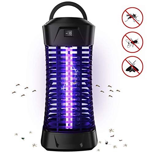 Lukasa Lámpara Mosquito Electrico, Lámpara 7W UV Luz Lampara para Mata Mosquitos y Repelente Insectos, Control Insecto Efecto 30m²