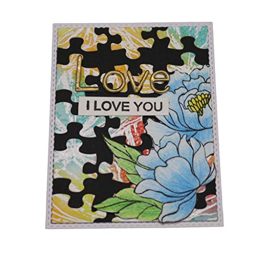 Lulu Pace troqueles metal para repujado Puzzle Plata Cortes Plantillas para DIY Cutting Esto Scrapbooking álbum, cortes Plantillas Papel Tarjetas Álbum De Recortes Decoración