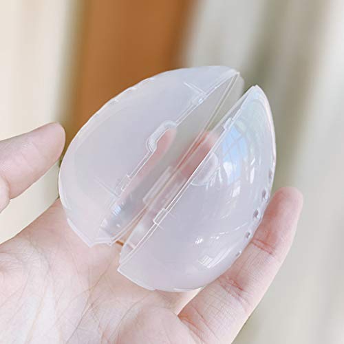 LuLyL2 Pcs Juego de esponjas de maquillaje con forma de calabaza y bisel Cara impecable Base en polvo Crema Esponjas para mezclar Herramientas cosméticas profesionales ， Con carcasa de silicona.